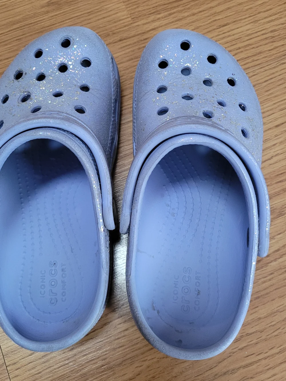Crocs Kids Classic Clog - Light Purple with Glitter